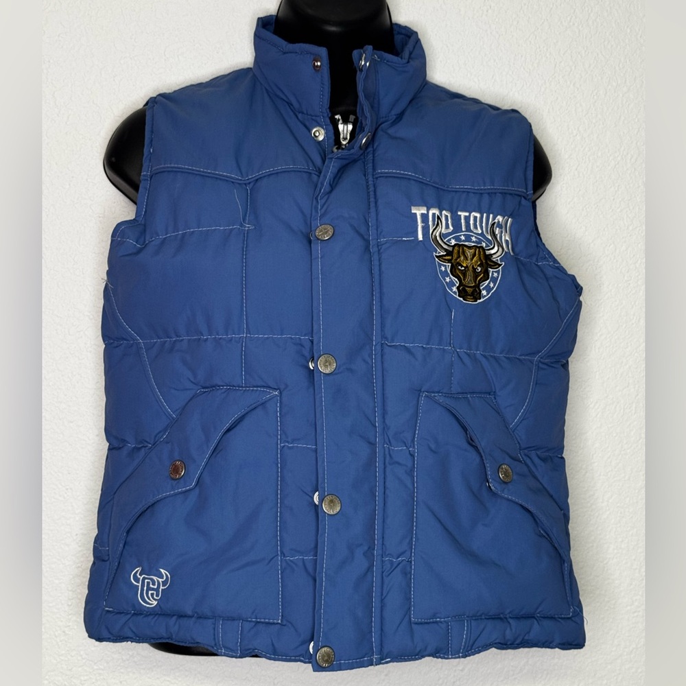 Kids Too Tough Blue Puffer Vest Large